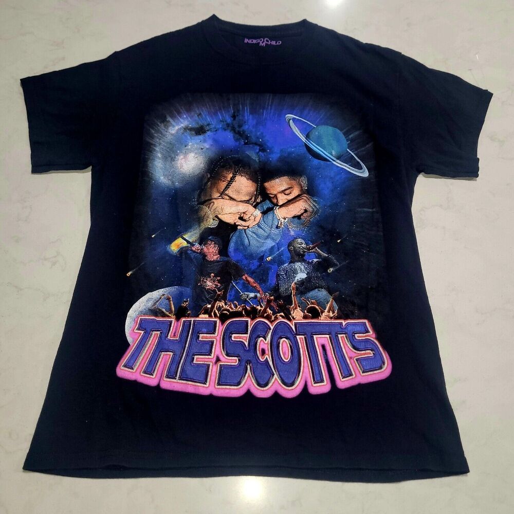 The Scotts Kid Cudi & Travis Scott Indigo Child M T-Shirt Cactus Jack Mr Rager